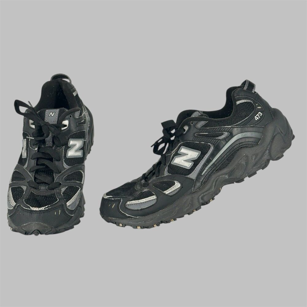 New Balance 473 Black Lace up Training Trail Running Shoe Mens Size 10 CM473BK